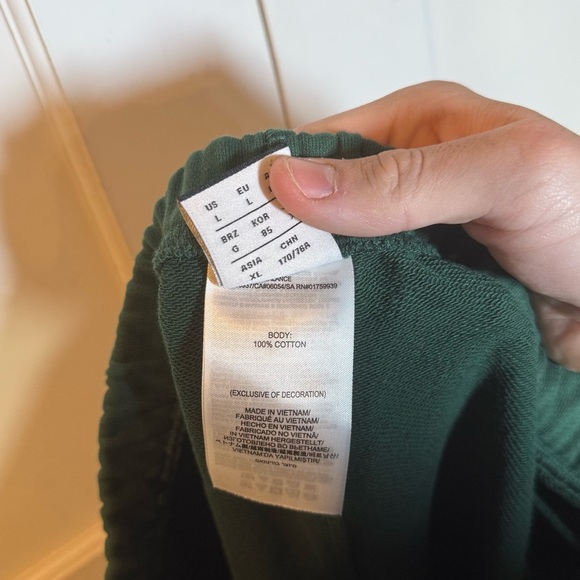 New Balance Dark Green Sweatpants Sport Fleece Women's Size Large Soft Cuffed - Picture 9 of 9